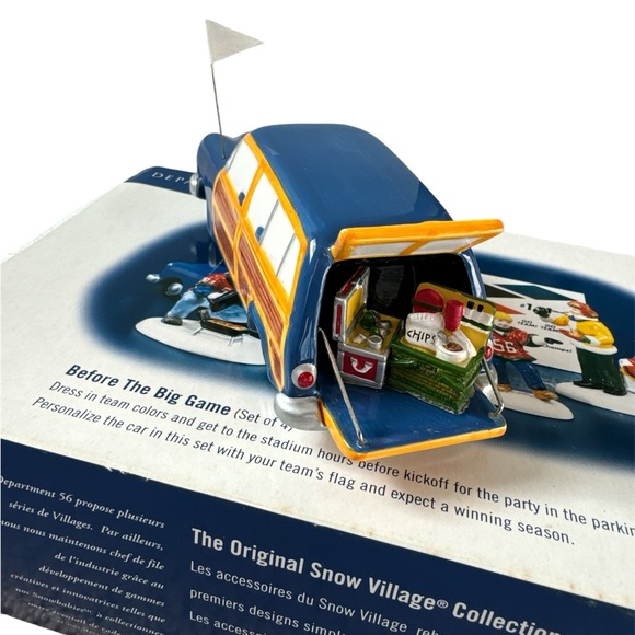 Department 56,NWT, Original Snow Village, “Bef The Big Game,4 Figurine Piece Set - Picture 5 of 6